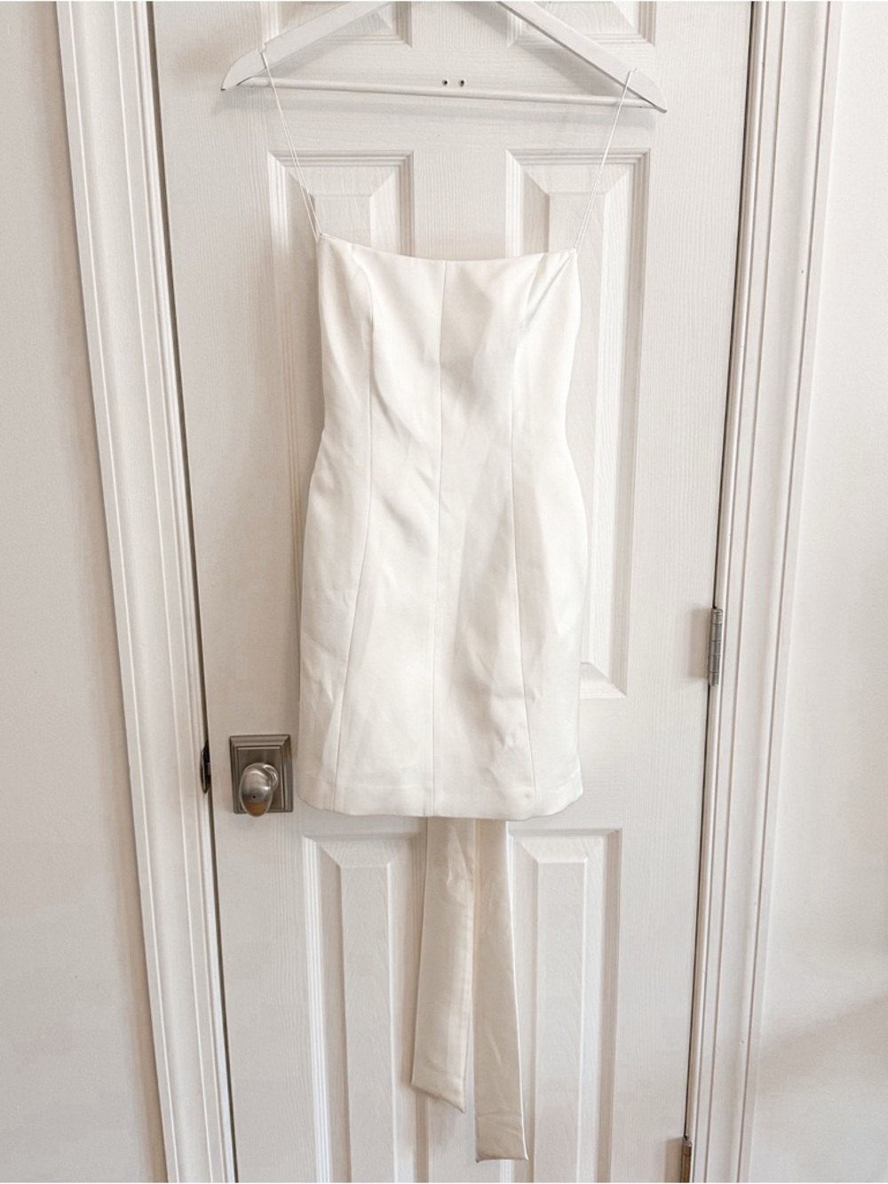NWT Zara Bow Back White Dress - Picture 4 of 16